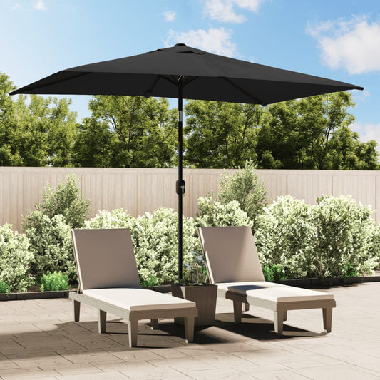 vidaXL Garden Parasol with Metal Pole 300x200 cm Anthracite