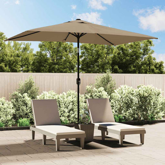 Garden Parasol | Taupe | Polyester fabric | Large | Tiltable