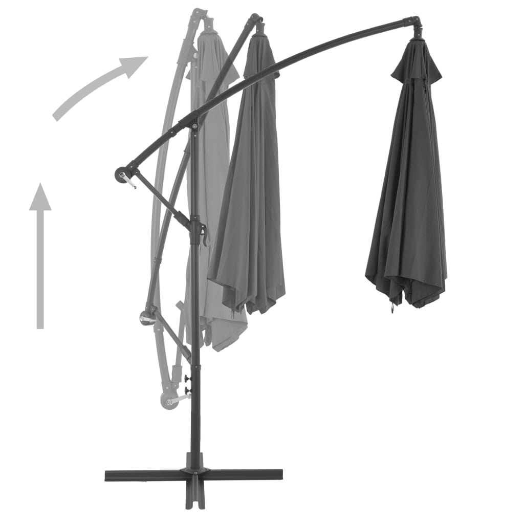 Cantilever Garden Parasol | Anthracite | Polyester | 300 cm canopy