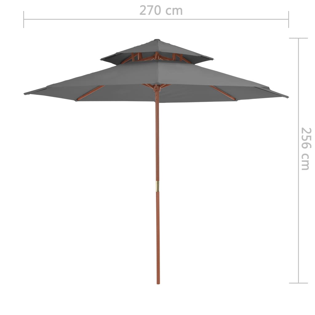 Parasol | Anthracite | Laminated bamboo, hardwood, polyester