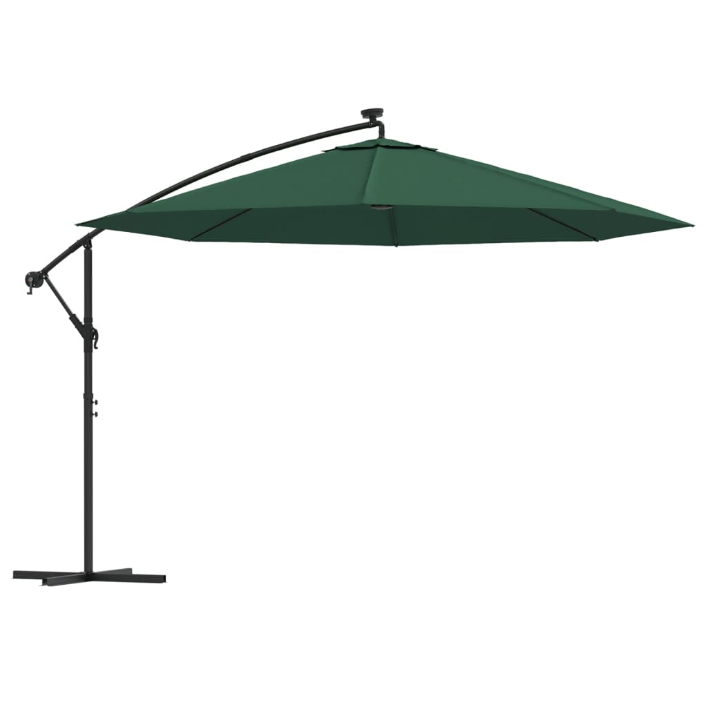 Cantilever Garden Parasol | Green | Polyester and Steel | Large
