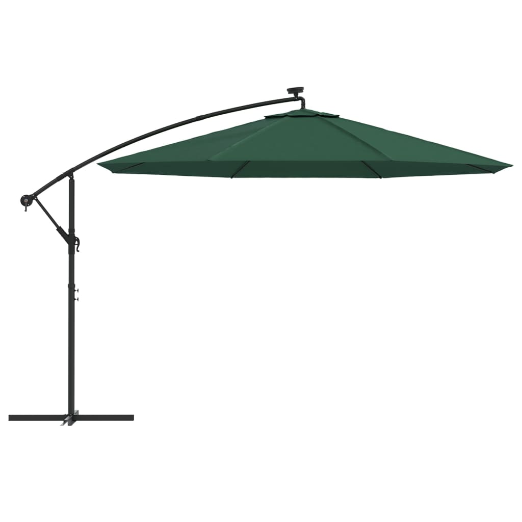 Cantilever Garden Parasol | Green | Polyester and Steel | Large
