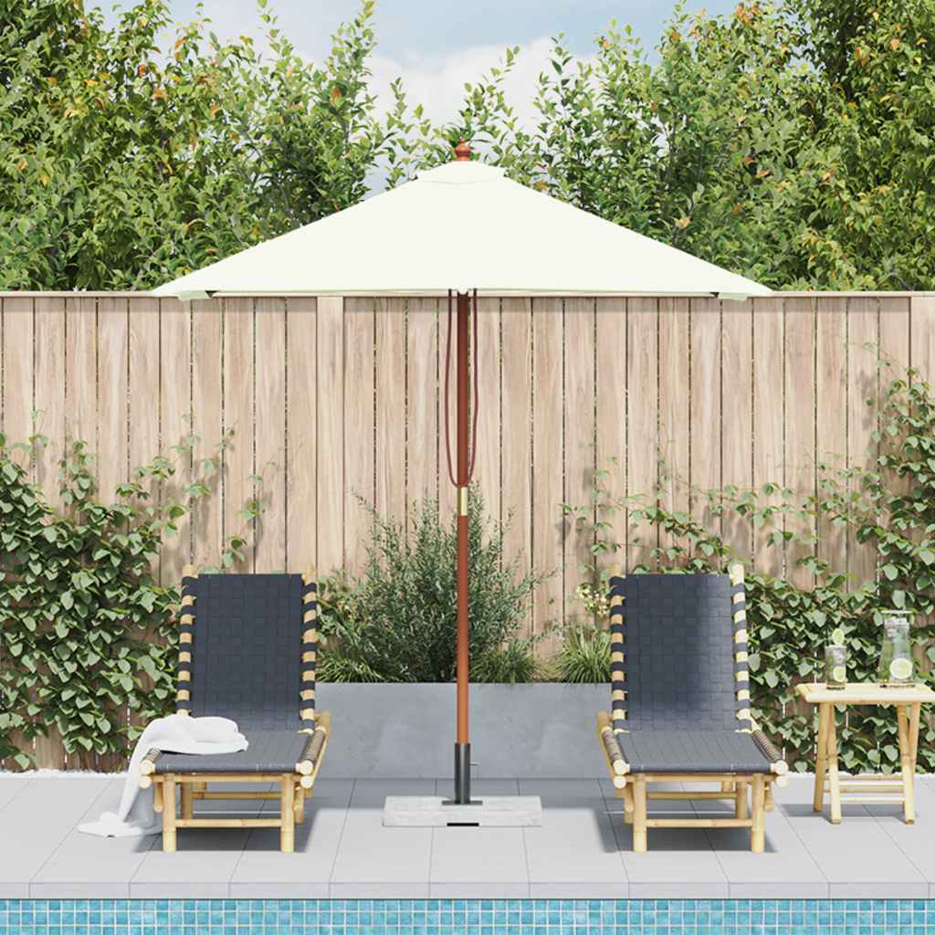 Garden Parasol | Sand | Laminated bamboo and hardwood, Polyester