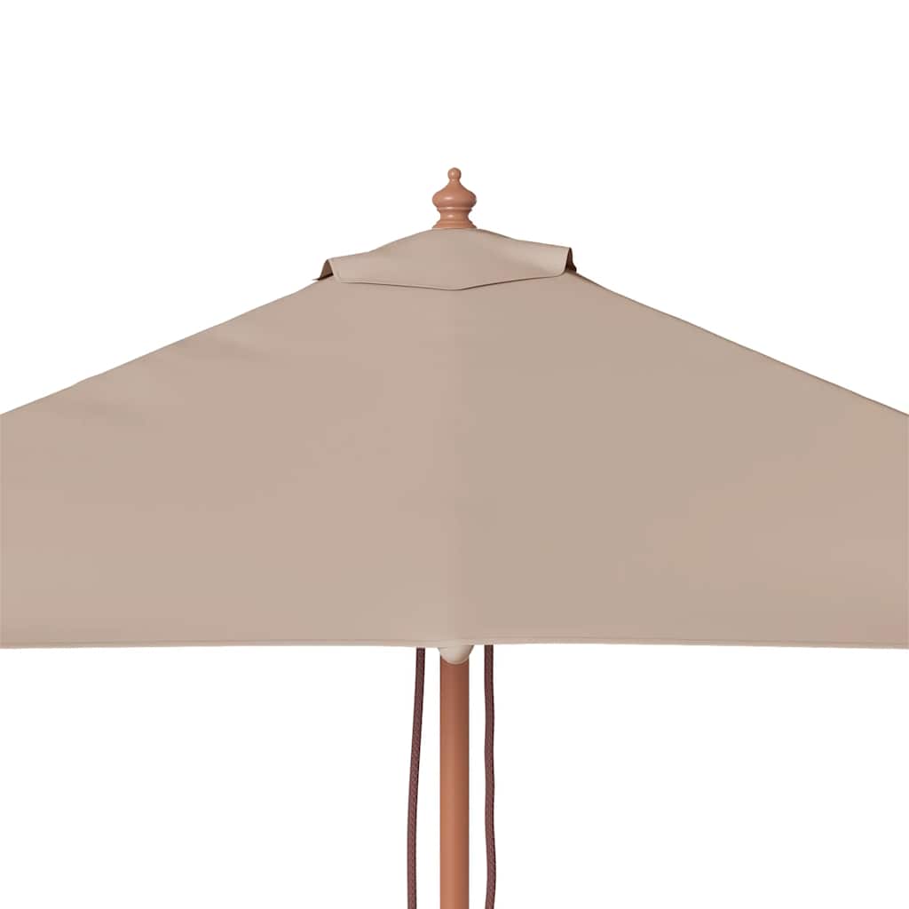 Garden Parasol with Wooden Pole 150x200 cm Taupe