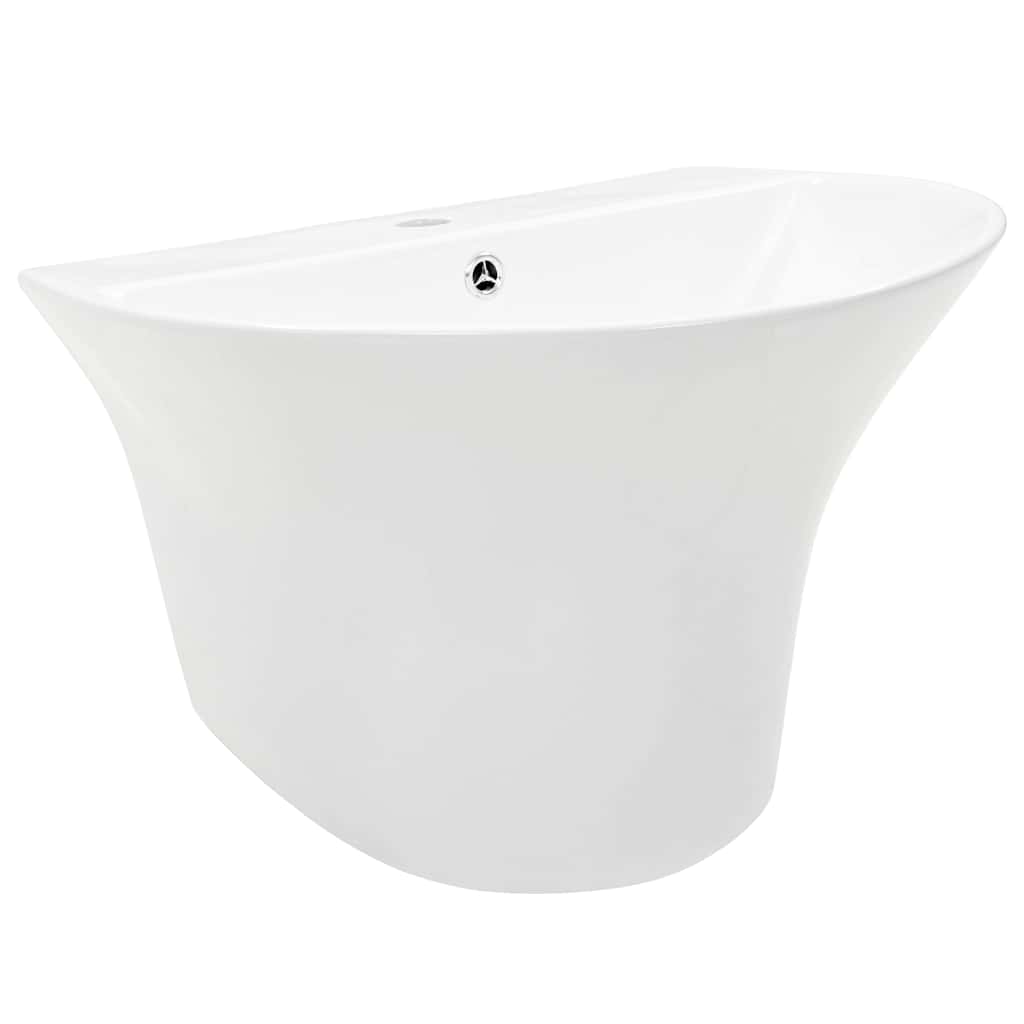 Basin White 56 x 48 x 42 cm Glazed Ceramic
