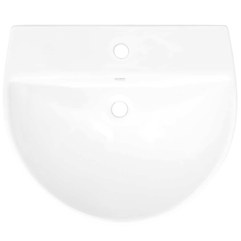 Basin White 56 x 48 x 42 cm Glazed Ceramic