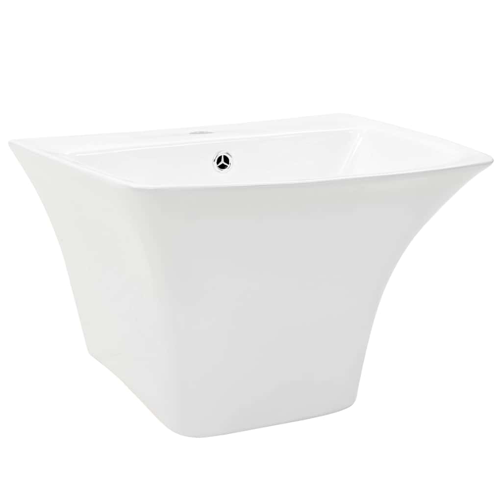 Basin White 53 x 44 x 37 cm Glazed Ceramic