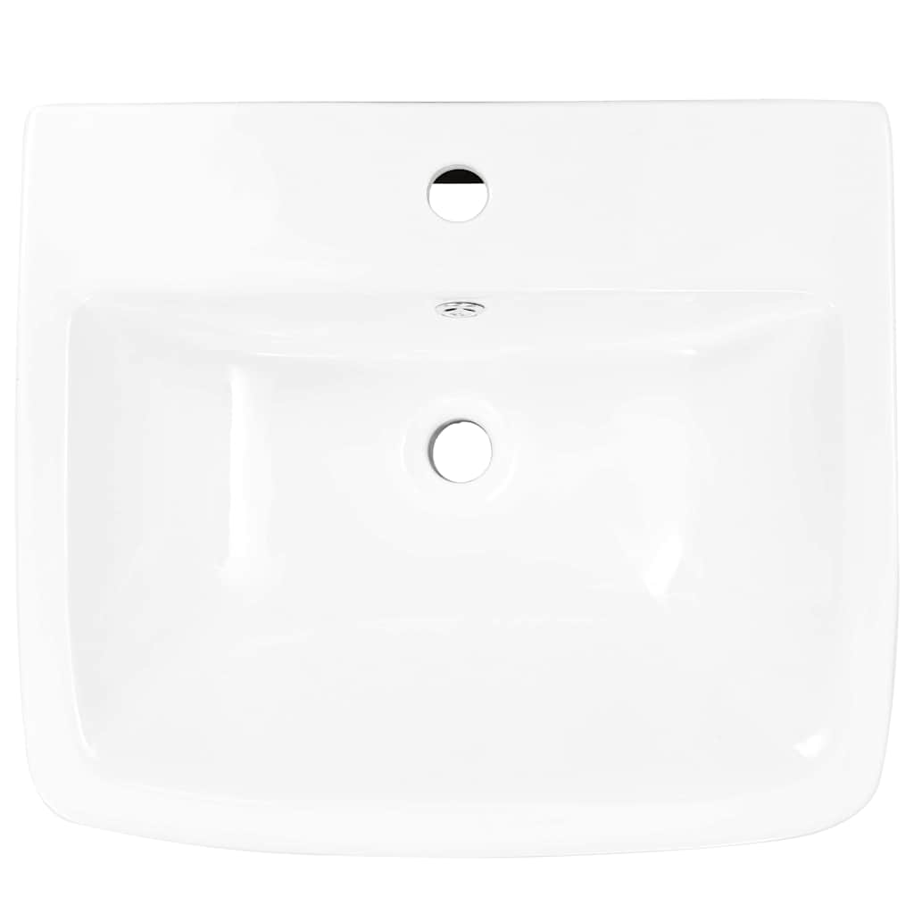 Basin White 53 x 44 x 37 cm Glazed Ceramic