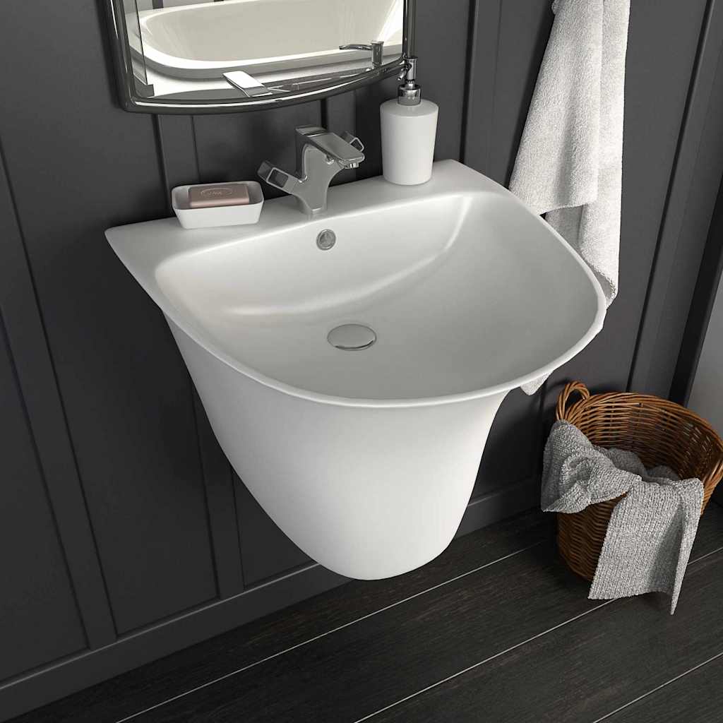 Basin White 47 x 45 x 37 cm Glazed Ceramic