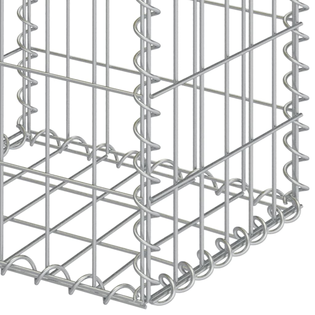 vidaXL Gabion Baskets 2 pcs Galvanised Steel 30x30x40 cm