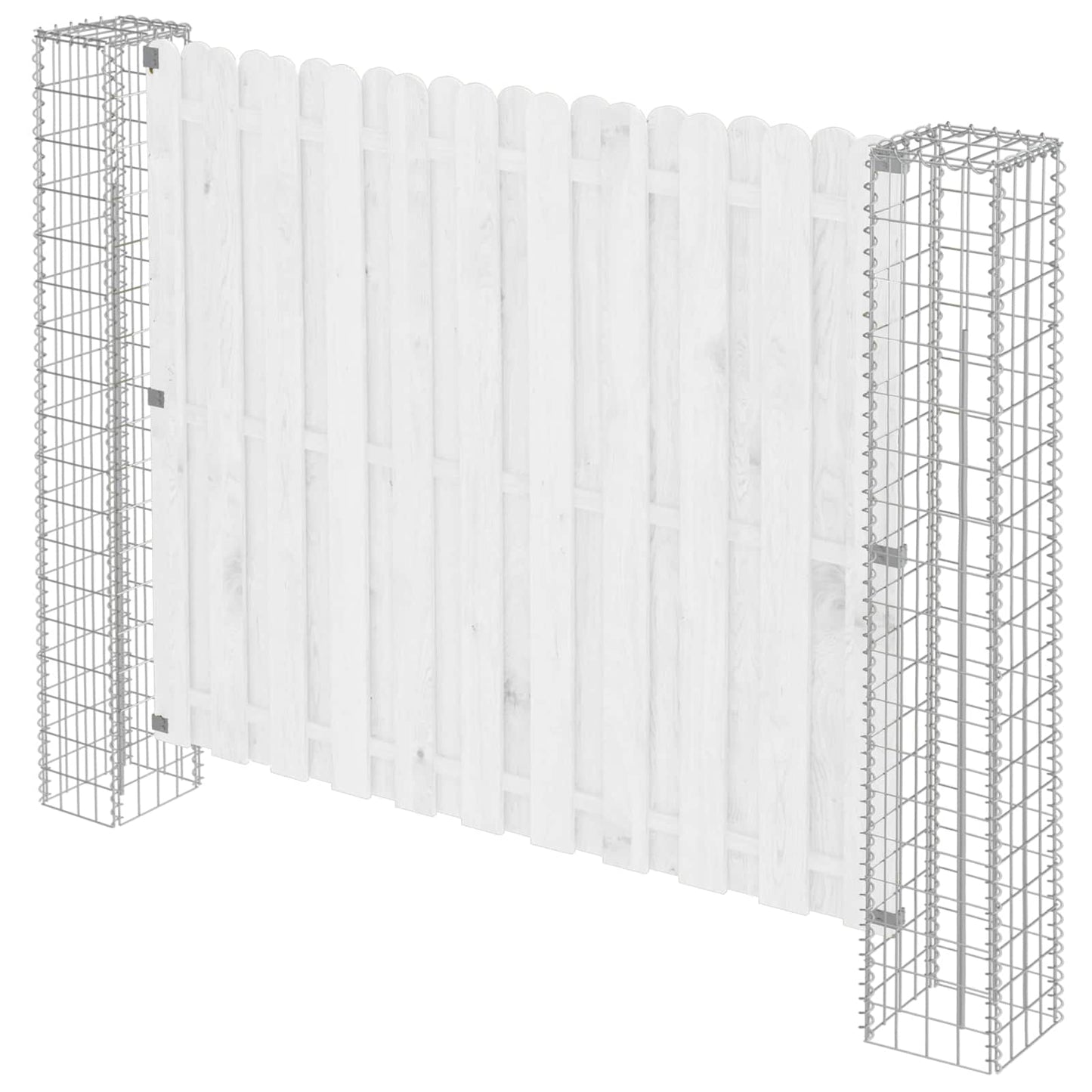 Fence Post 2 pcs Silver 20 x 20 x 190 cm Metal
