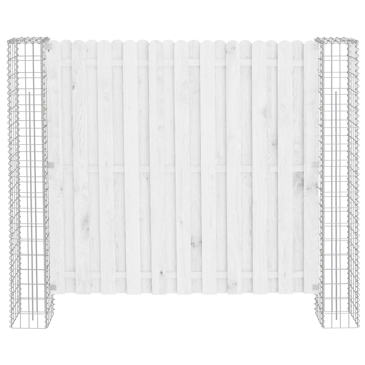 Fence Post 2 pcs Silver 20 x 20 x 190 cm Metal