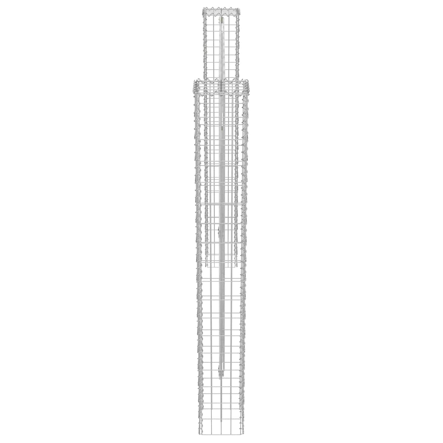 Fence Post 2 pcs Silver 20 x 20 x 190 cm Metal