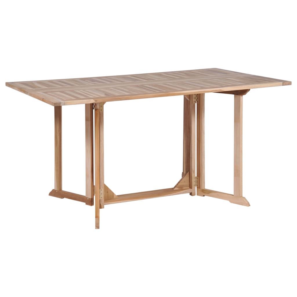 vidaXL 7 Piece Folding Outdoor Dining Set Solid Teak Wood