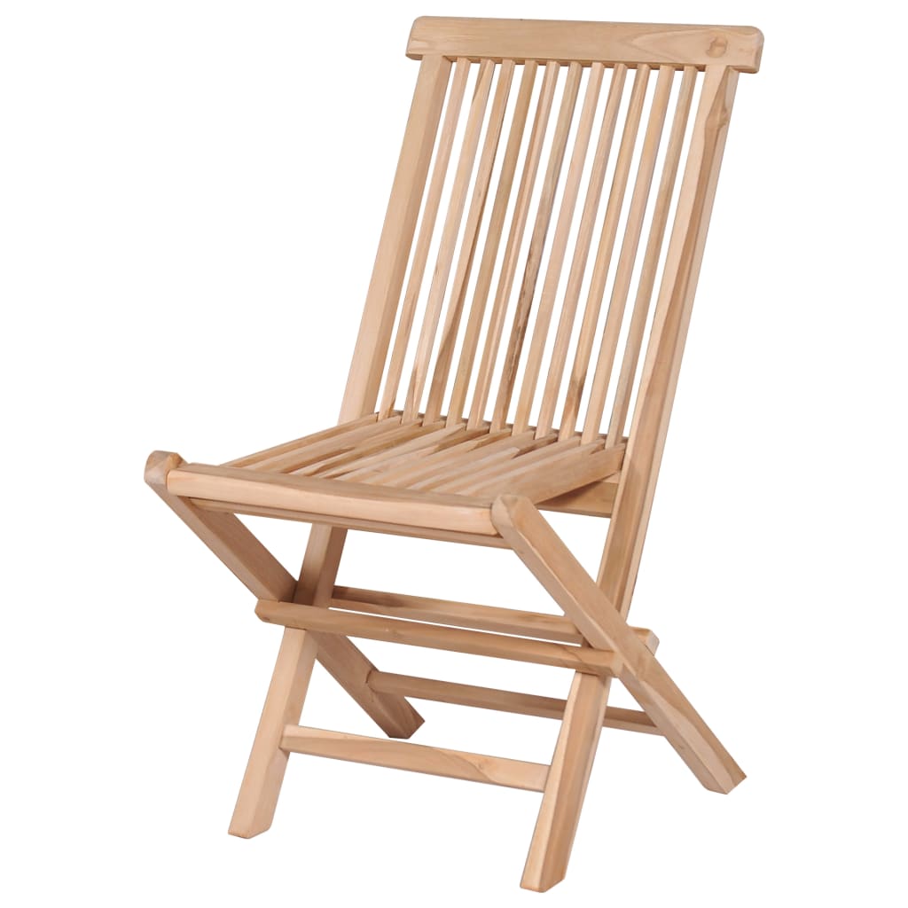 vidaXL 7 Piece Folding Outdoor Dining Set Solid Teak Wood