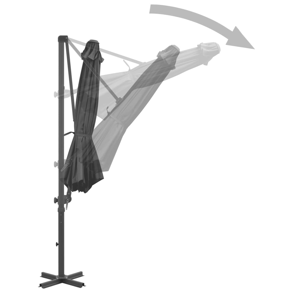 Cantilever Garden Parasol | Anthracite | Polyester, Aluminium | Large