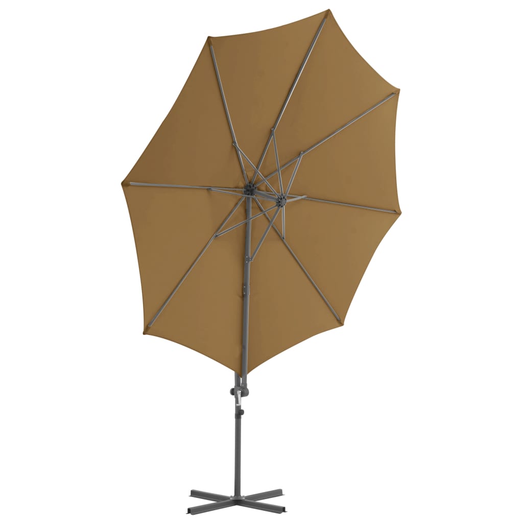 Cantilever Garden Parasol | Taupe | Polyester Fabric | Large | Rotatable