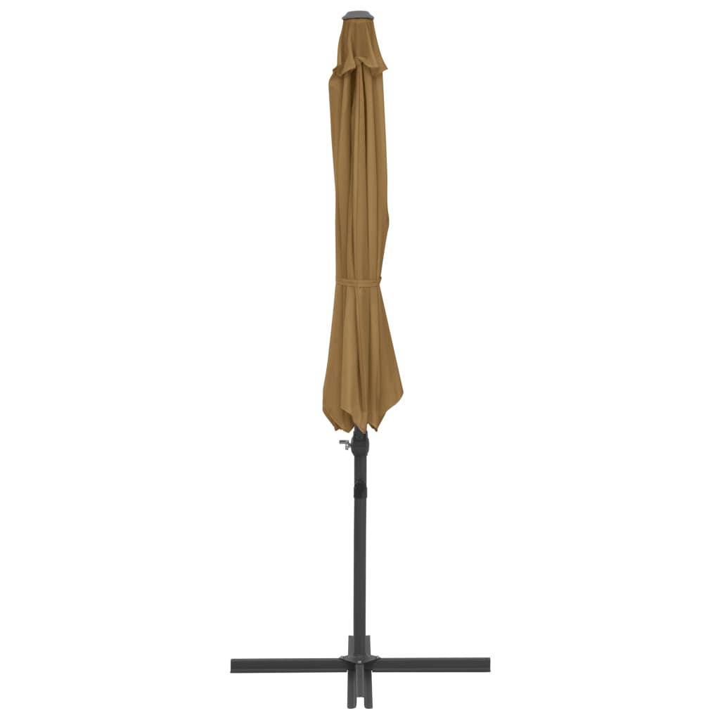 Cantilever Garden Parasol | Taupe | Polyester Fabric | Large | Rotatable