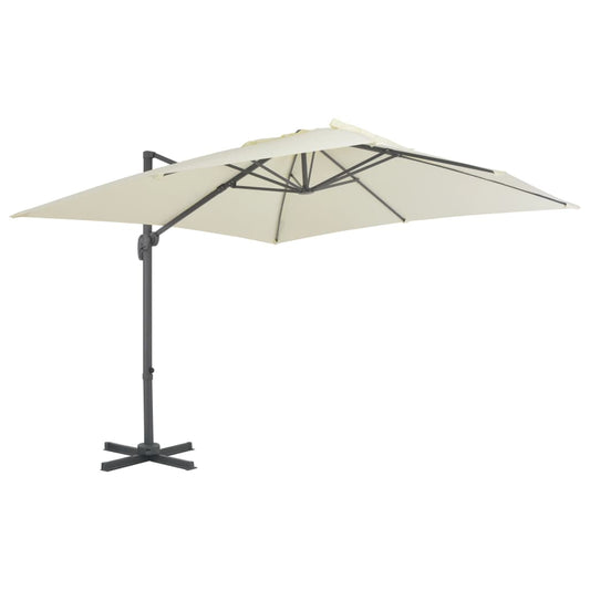 vidaXL Cantilever Garden Parasol with Aluminium Pole 300x300 cm Sand