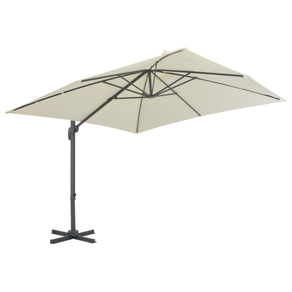 vidaXL Cantilever Garden Parasol with Aluminium Pole 300x300 cm Sand