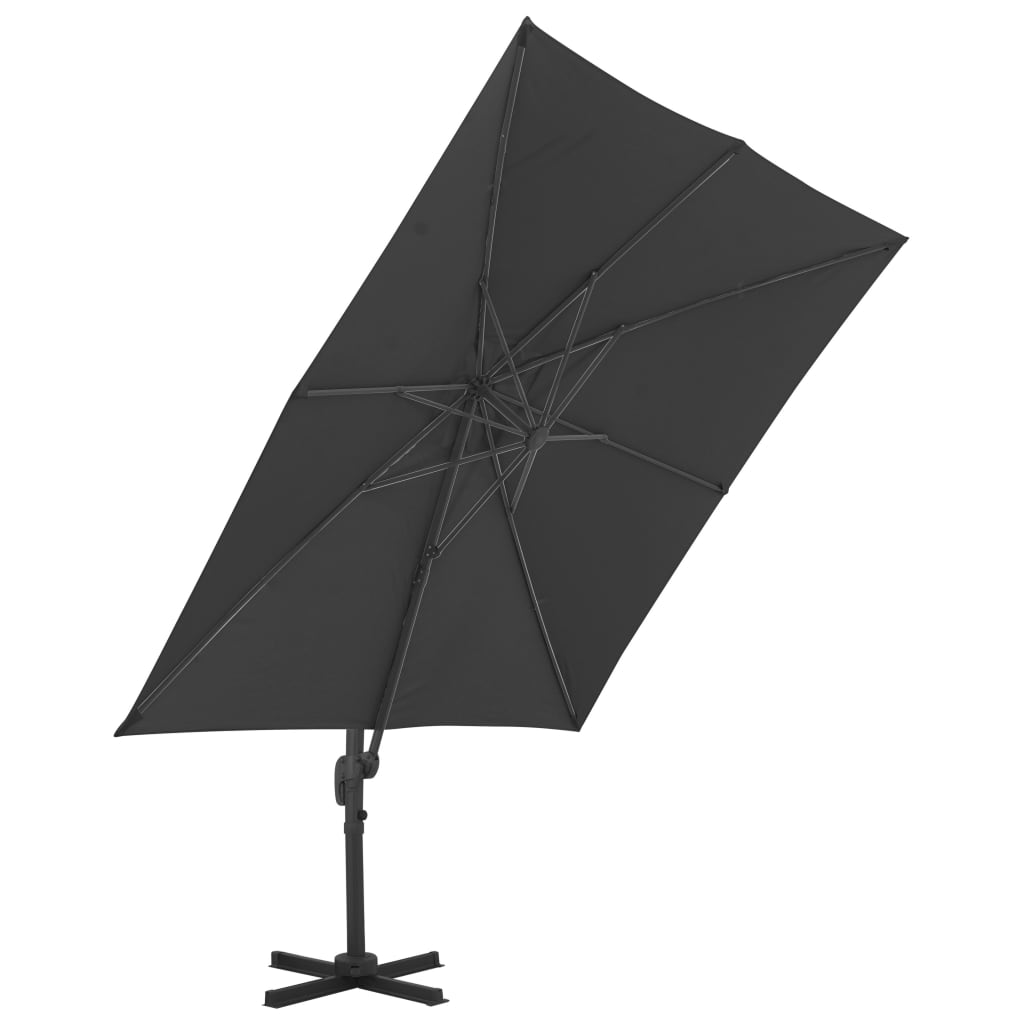 vidaXL Cantilever Garden Parasol with Aluminium Pole 300x300 cm Anthracite