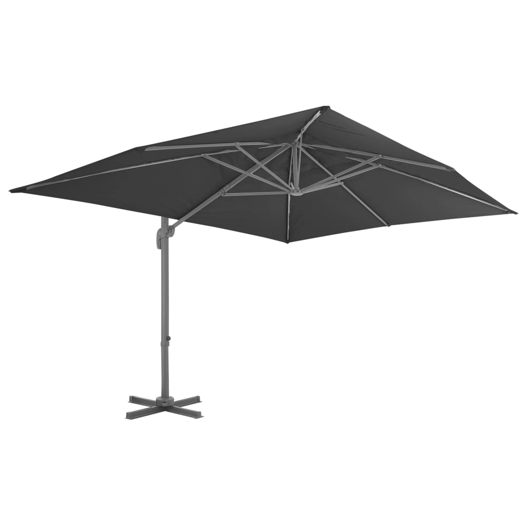 vidaXL Cantilever Garden Parasol with Aluminium Pole 400x300 cm Anthracite