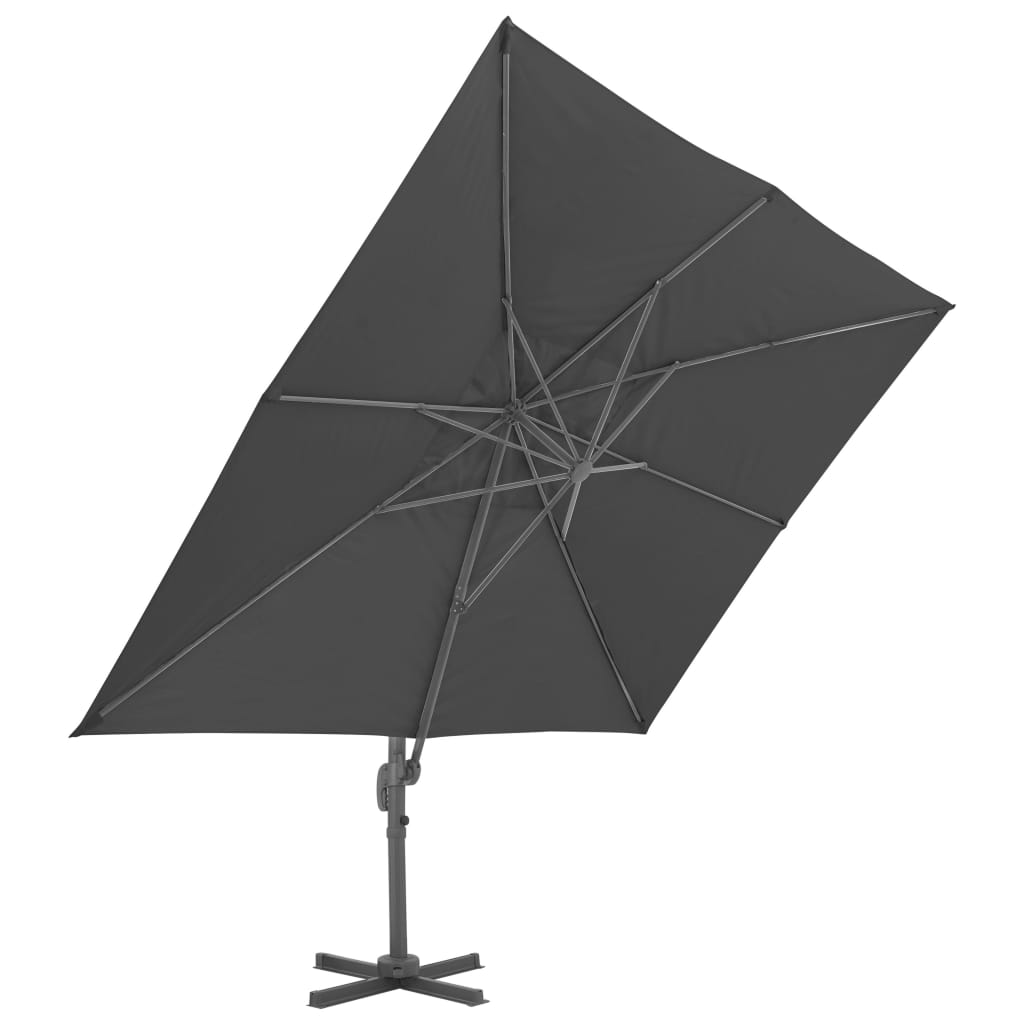 vidaXL Cantilever Garden Parasol with Aluminium Pole 400x300 cm Anthracite