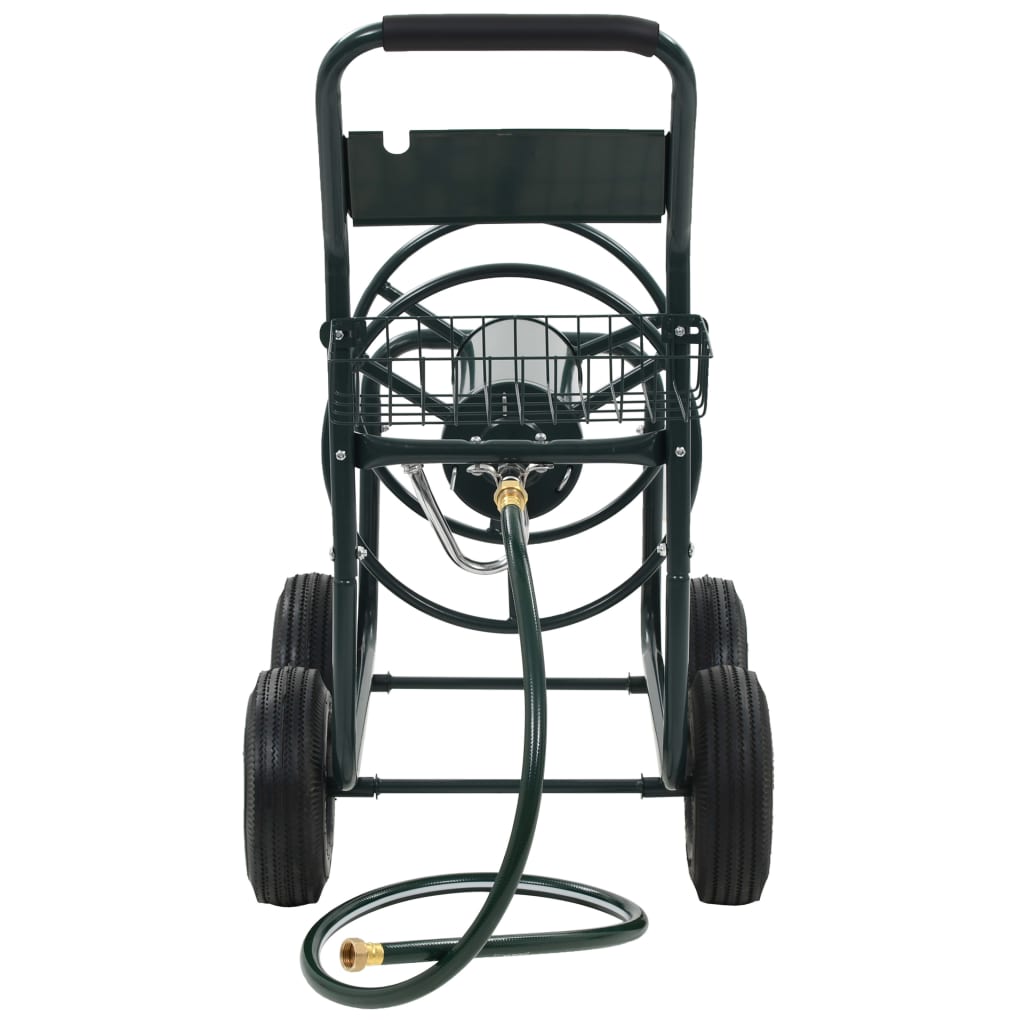 vidaXL Garden Hose Trolley with 1/2" Hose Connector 75 m Steel