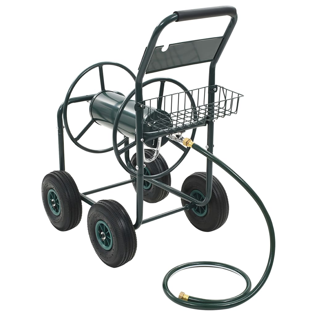 vidaXL Garden Hose Trolley with 1/2" Hose Connector 75 m Steel