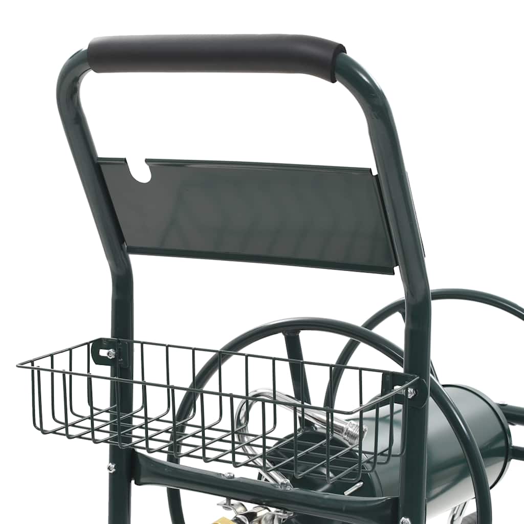 143777 vidaXL Garden Hose Trolley with 1/2" Hose Connector 75 m Steel