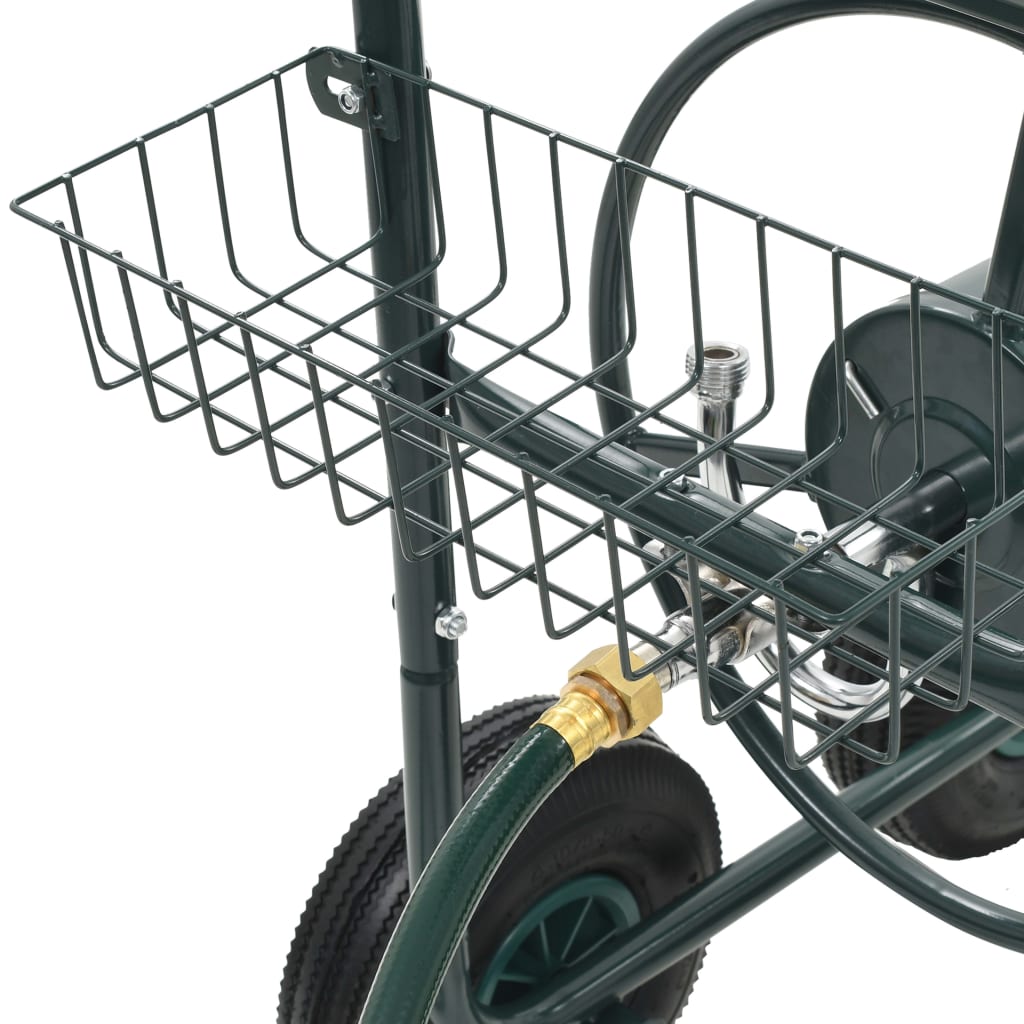 vidaXL Garden Hose Trolley with 1/2" Hose Connector 75 m Steel