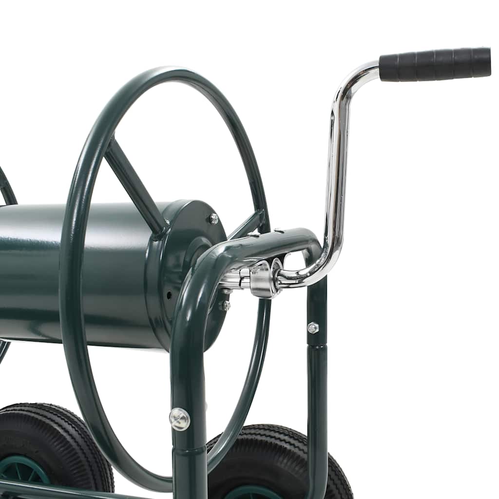 143777 vidaXL Garden Hose Trolley with 1/2" Hose Connector 75 m Steel