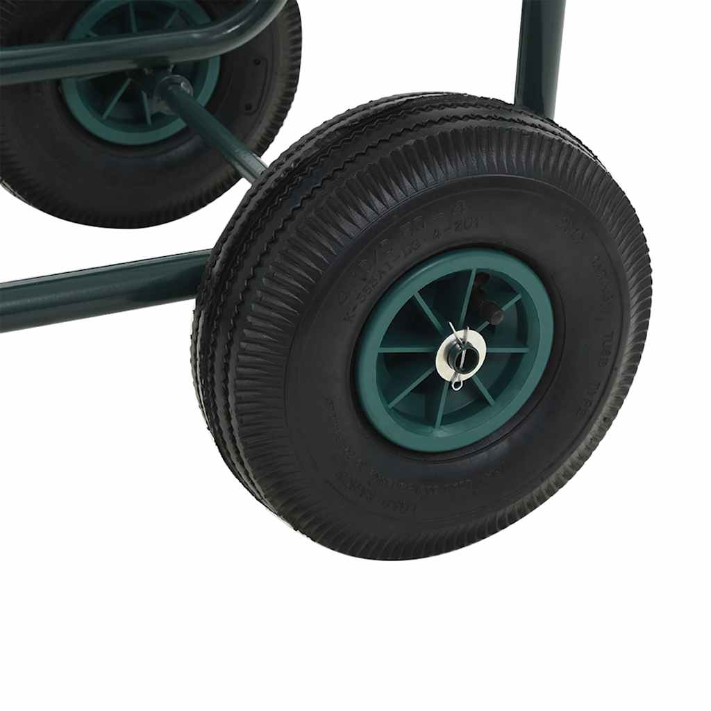 143777 vidaXL Garden Hose Trolley with 1/2" Hose Connector 75 m Steel