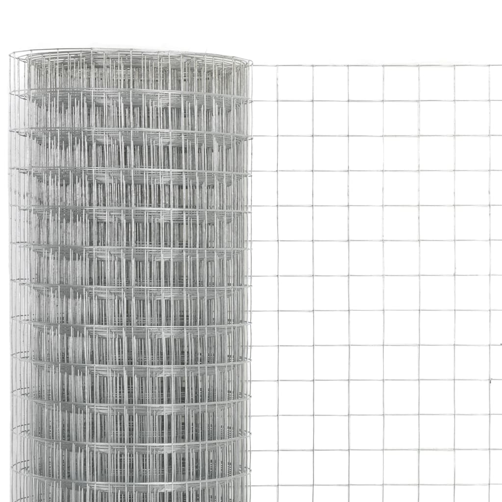 Chicken Wire Fence Galvanised Steel 10x1.5 m Silver
