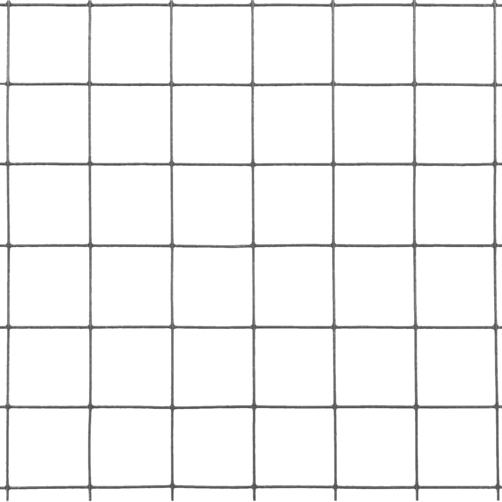 Chicken Wire Fence Steel with PVC Coating 10x1.5 m Grey