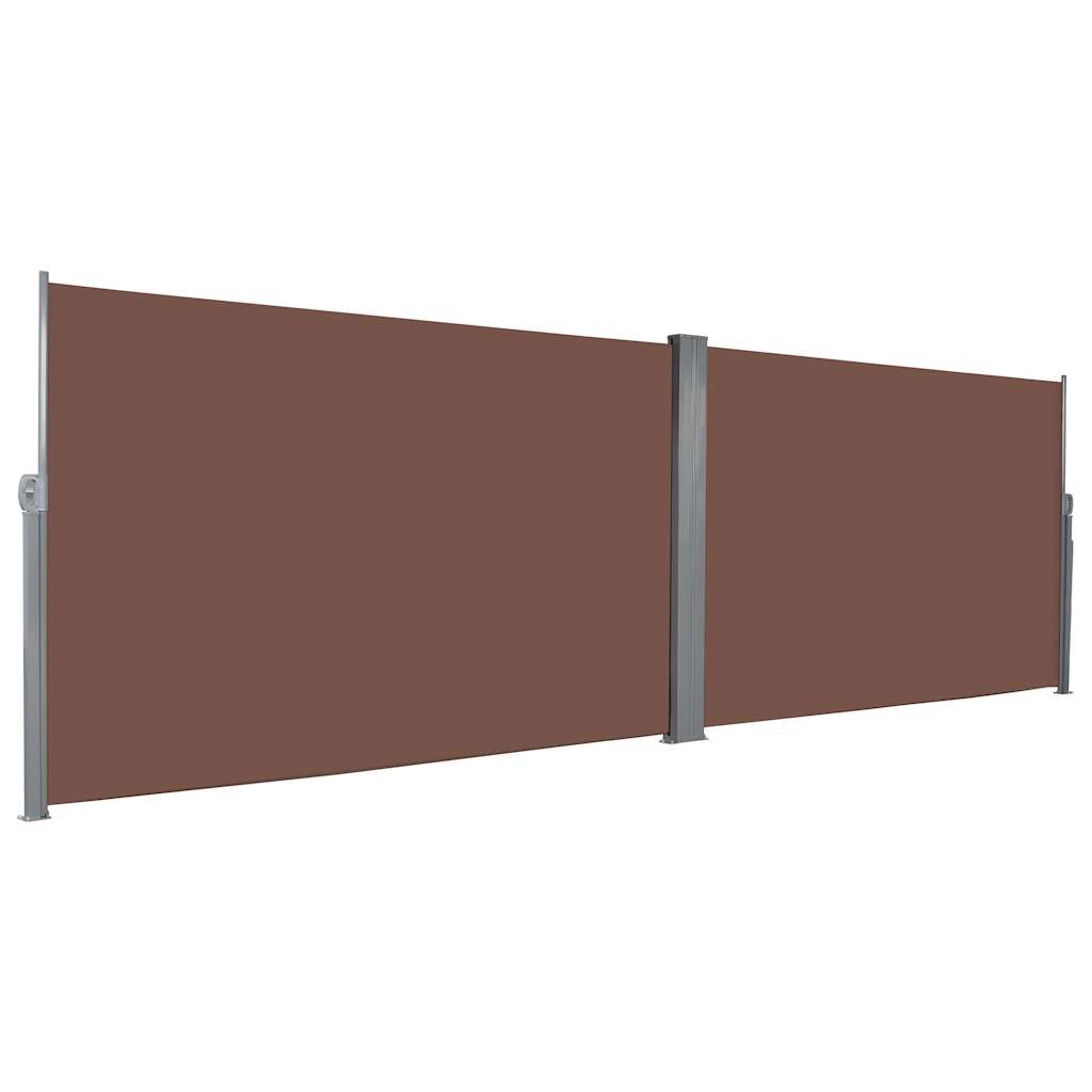 vidaXL Retractable Side Awning 180x600 cm Brown