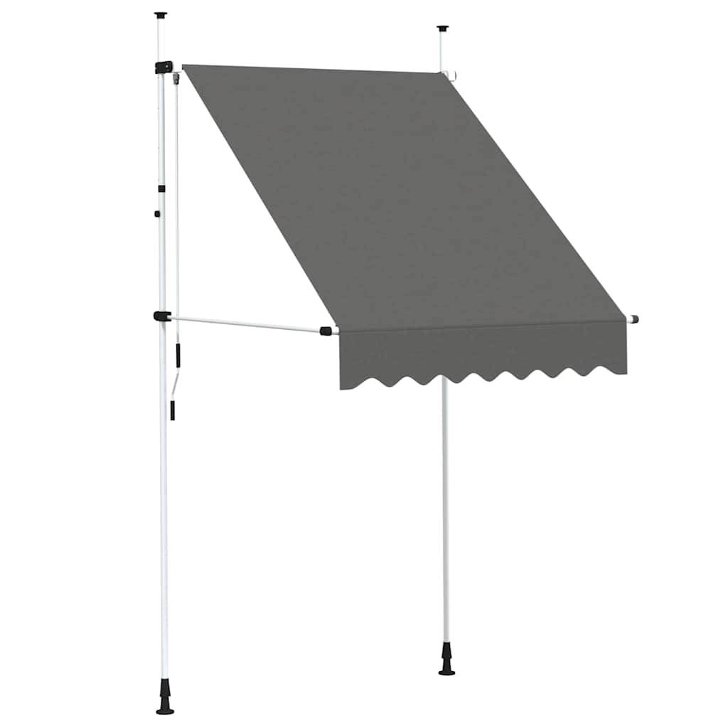Retractable Awning | Anthracite | Polyester with PU coating, Steel