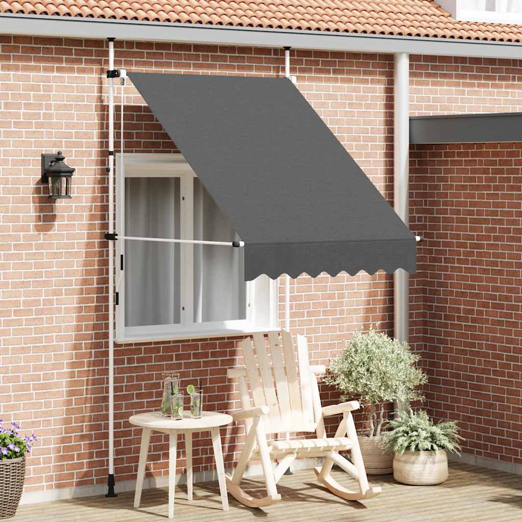 Retractable Awning | Anthracite | Polyester with PU coating, Steel