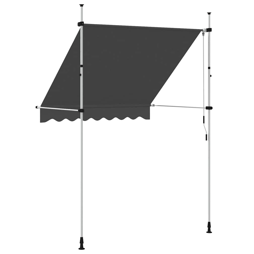 143688 vidaXL Manual Retractable Awning 200 cm Anthracite