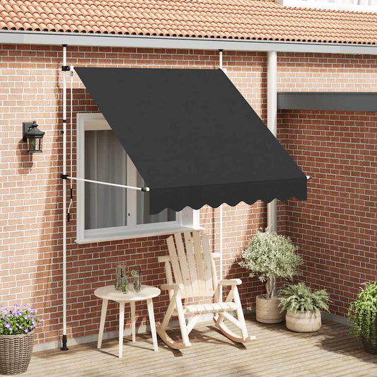 vidaXL Manual Retractable Awning 200 cm Anthracite