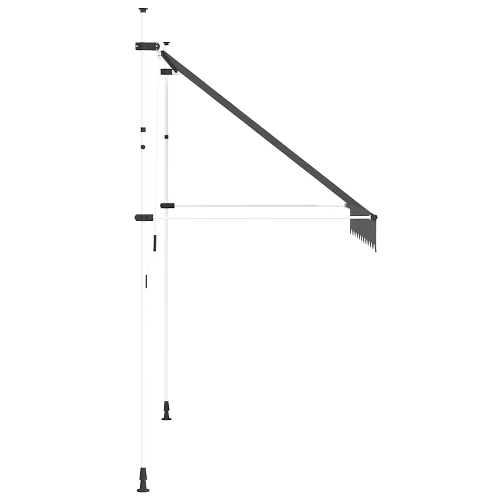 143689 vidaXL Manual Retractable Awning 250 cm Anthracite