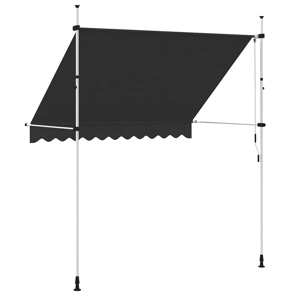 143689 vidaXL Manual Retractable Awning 250 cm Anthracite