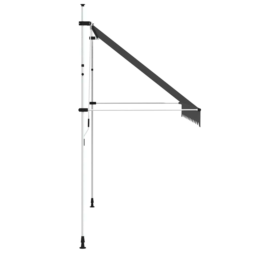 143690 vidaXL Manual Retractable Awning 300 cm Anthracite