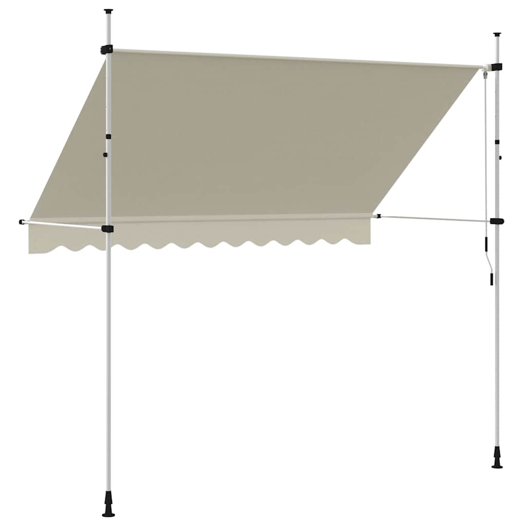 143696 vidaXL Manual Retractable Awning 300 cm Cream