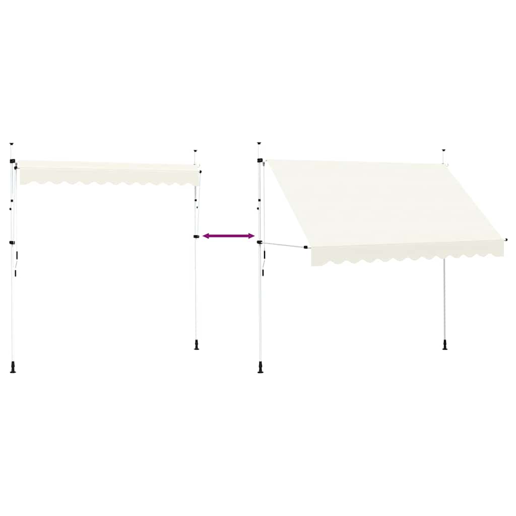 Retractable Awning | Cream | Polyester with PU coating, Steel