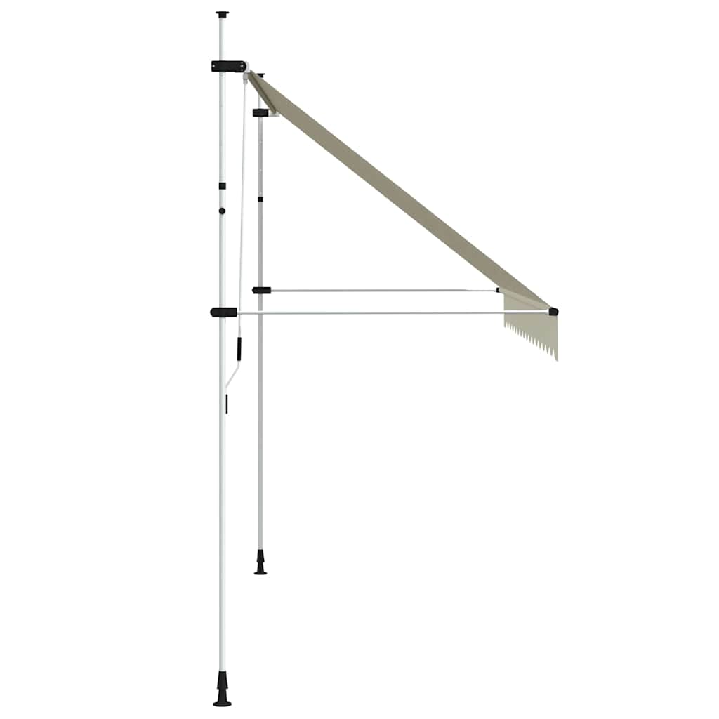 143697 vidaXL Manual Retractable Awning 350 cm Cream