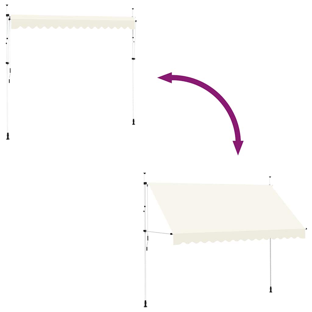 Retractable Awning | Cream | Polyester with PU coating and steel frame