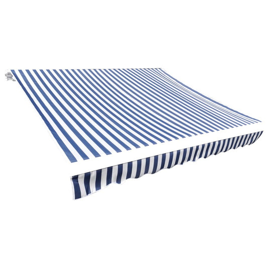 Awning Replacement Fabric Blue and White 4.5x3 m Polyester