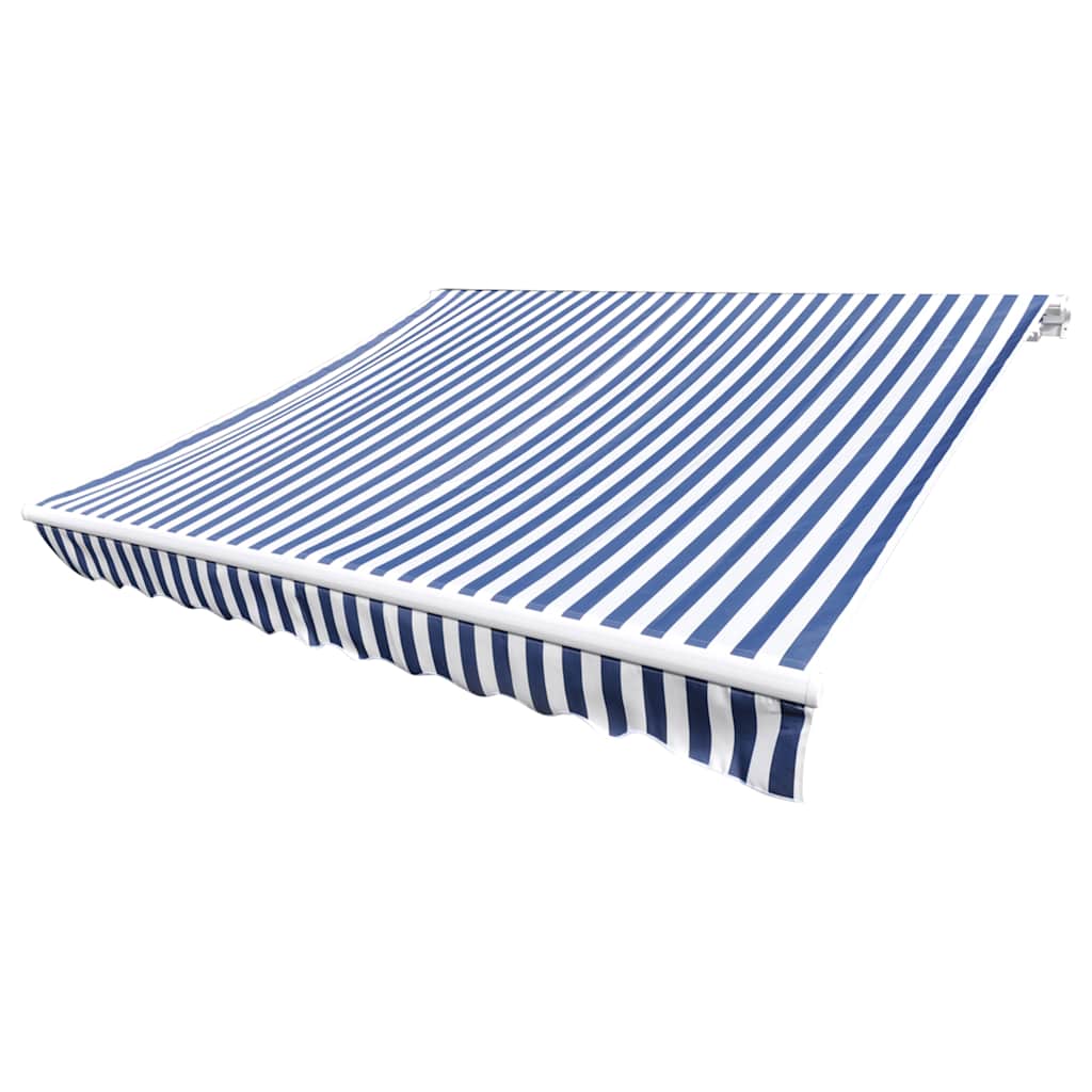 Awning Replacement Fabric Blue and White 450x300 cm Polyester