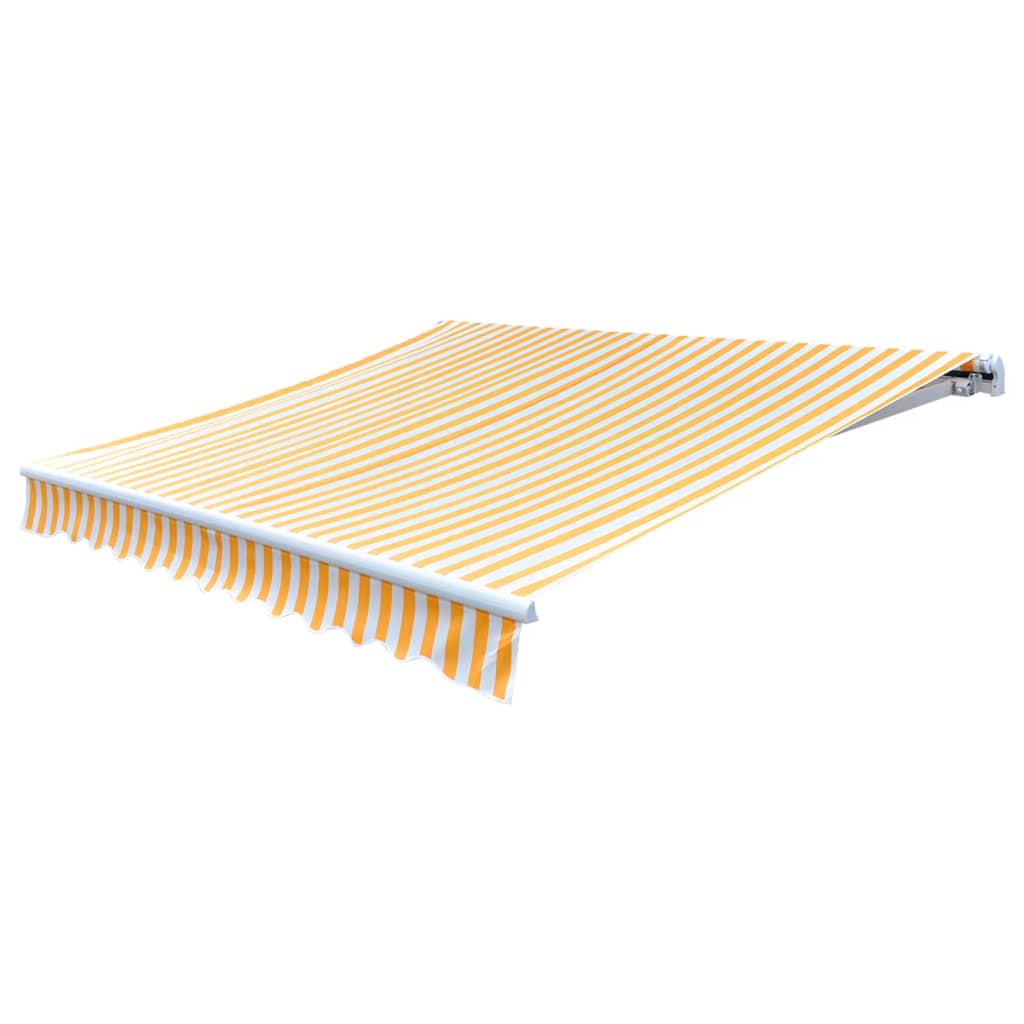 Awning Top Sunshade Canvas Orange & White 3.5x2.5 m